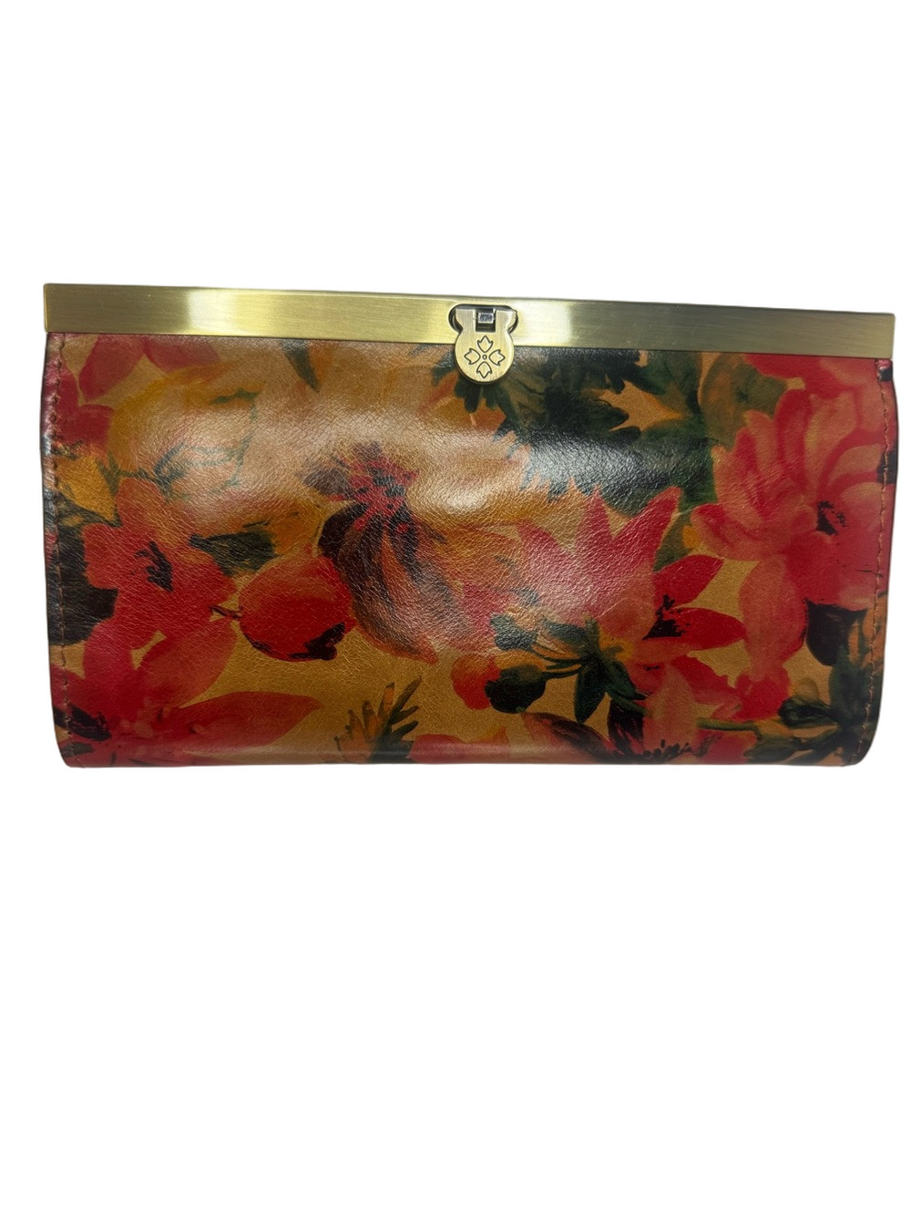 Patricia Nash Cauchy Floral Leather RFID Frame Clutch Wallet